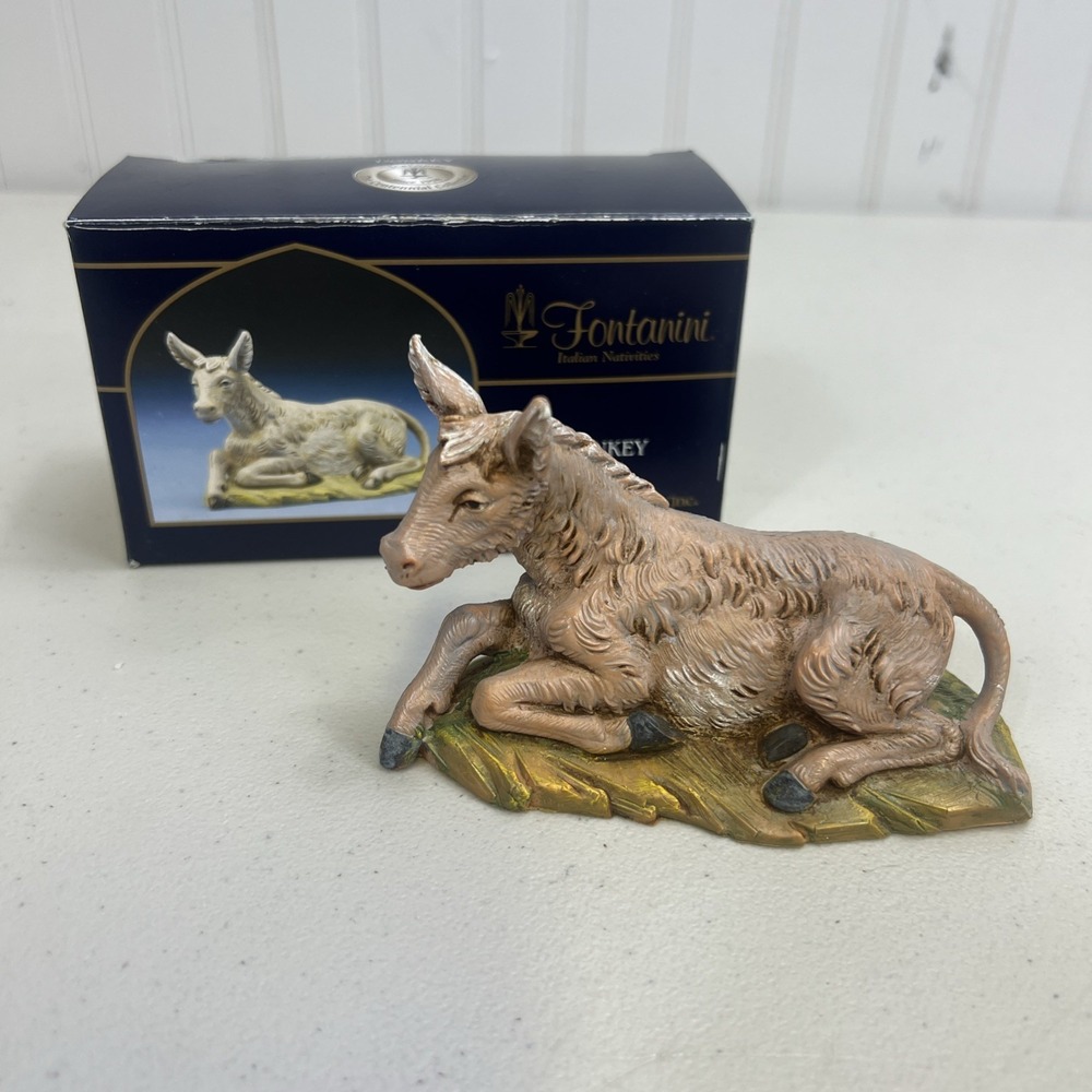 Fontanini Nativity Donkey Figurine 54017 Christmas 5" Collection Roman Inc Italy